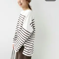 JOURNAL STANDARD relumeパネルボーダーボートネックTEE