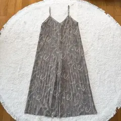 Lutique ペイズリー柄 キャミソールサロペット プリーツ M 総柄
