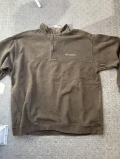 古着　columbia ハーフジップスウェット