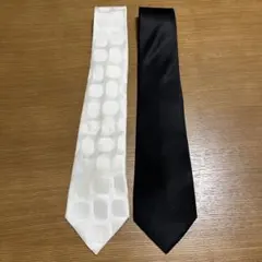 フォーマルネクタイ ホワイト ブラック セット