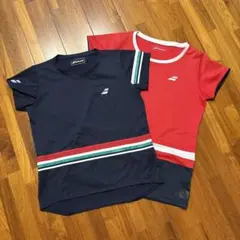 babolat シャツ２枚セット　 サイズL(紺) O(赤)