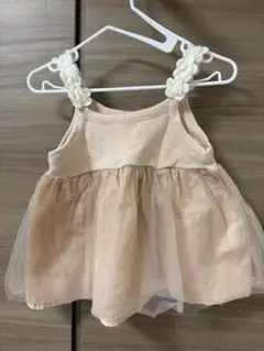 petit main ピンクベージュ チュチュワンピース 70