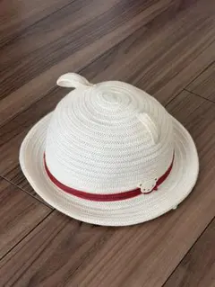 【美品】ファミリア⭐︎麦わら帽子47cm⭐︎くま耳