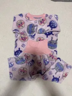 ピンクのアンパンマン柄ベビーパジャマ