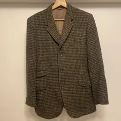 Barbour エルボーパッチ ガンクラブチェック ツイード ジャケット XL 
