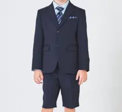 卒園式入学式ネイビー スーツセット　紺色120cm