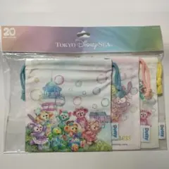 ダッフィー＆フレンズ　カラフルハピネス　巾着