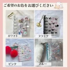 【お好きな色を❗️】　A7 リフィル付きシール帳　クリアバインダー＋リフィル10枚