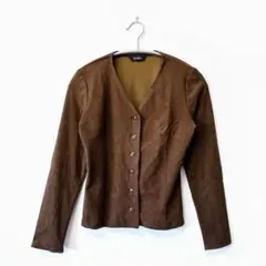 M-PREMIER エムプルミエ カーディガン Ｖネック ブラウン 秋服 長袖