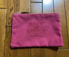 MAISON DE REEFUR ロゴ刺繍 フラットポーチ ピンクのサムネイル