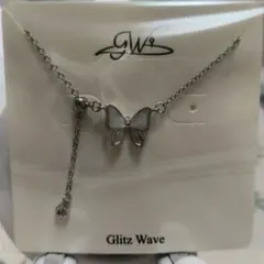 Glitz Wave 蝶モチーフ ネックレス