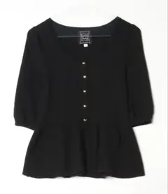 cynthia rowley ペプラムニット ブラック サイズ2のサムネイル