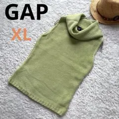 GAP ノースリーブサマーニット オフタートル XS 綿100 ライトグリーンのサムネイル