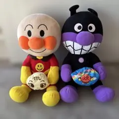 【2個セット】アンパンマン バイキンマン ぬいぐるみセット　メガジャンボ