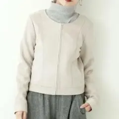 スエード ノーカラージャケット