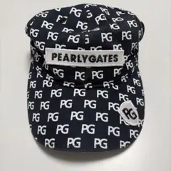PEARLY GATES キャップ 総柄 ブラック