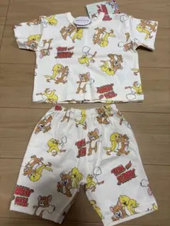 新品　綿100 トムとジェリー 半袖　セットアップ　80