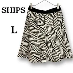 ✦美品✦SHIPS 柄スカート Lサイズのサムネイル