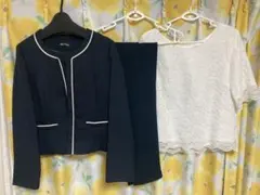 ネイビー レディース　スーツ 3点セット