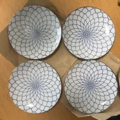 有田焼 萬泉 皿 4枚セット 18.5cm 網目模様のサムネイル