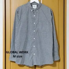 GLOBAL WORK グローバルワーク チェック柄シャツ 長袖シャツ Mサイズ