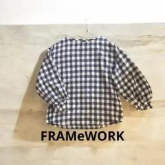 FRAMeWORK フレームワーク ギンガムチェック　ブラウス　ネイビーのサムネイル