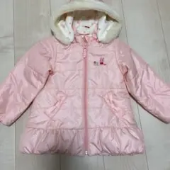 ホットビスケッツ ピンク中綿コート フード付き