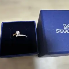 SWAROVSKI ゴールドカラー リング サイズ7号