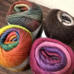 グラデーションウールヤーン4色セット