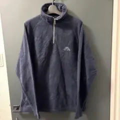 Kappa カッパ ハーフジップ フリース ネイビー 刺繍ロゴ S/M