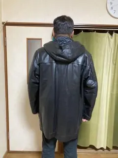 本革のフードコート日本製1990年代製ダッフルコート