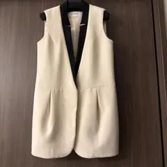フレイアイディー　アイボリー ノースリーブ テーラードベスト
