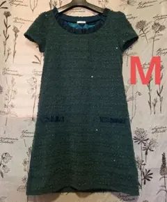 70 Lui Jeanne ひざ丈ワンピース 半袖 チュニックワンピース M