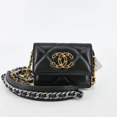 未使用品級　CHANEL マトラッセ シャネル19 チェーンフラップコインパースのサムネイル