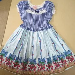 激レア イノセントワールド イチゴ柄 シャーリングワンピース - メルカリ