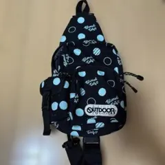 OUTDOOR ボディバッグ ドット柄 黒/水色のサムネイル