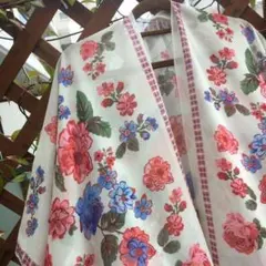 ラスト1点✨大きいサイズも～１０Ⅼ✨極美ローズ 総花柄✨ゆったり ロングガウン