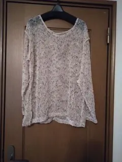 透かし編み 長袖トップス Fサイズ