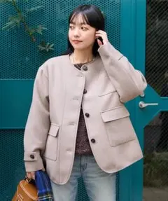 FREAK'S STORE　ノーカラーモッサコート ※最終値下げ