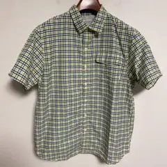 Columbia コロンビア チェック柄 半袖シャツ Lサイズ