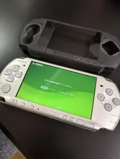 動作確認済⭐️ PSP3000 本体 SONY ゲーム機 シルバー　❌バッテリー無