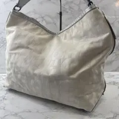 ほぼ未使用品 AIGNER アイグナー 帆布 キャンバス×本革 ショルダーバッグ