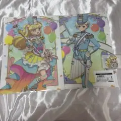 プリパラ 夢川兄妹】まるくじ クリアファイルセット＆缶バッジ ゆい