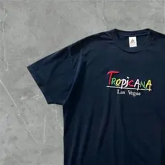 ALSTYLE APPARELLasVegas刺繍ロゴTシャツカジノ2XL紺古着のサムネイル
