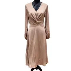 ⭐️美品⭐️SHEINベージュ Vネック 長袖 ロングワンピース