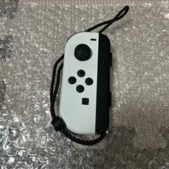 ジョイコン　Joy-Con　左　L　ホワイト　白黒ストラップ付き