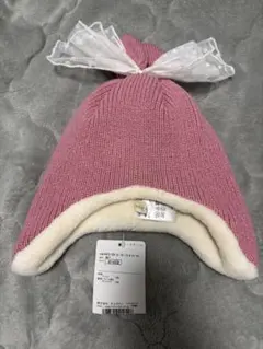 【新品未使用】クーラクール キムラタン キッズ ニット帽 46-48cm ピンク
