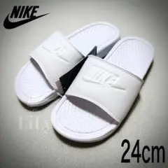 【新品未使用】 NIKEサンダル　べナッシ　オールホワイト　24cm　白　1のサムネイル
