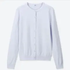 UVカットスーピマコットンクルーネックカーディガン（長袖）