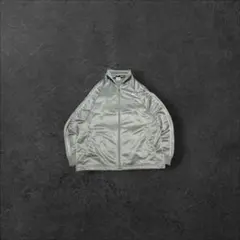 00s ナイキ トラックジャケット グレー L スポーツMIX 刺繍ロゴ Y2K